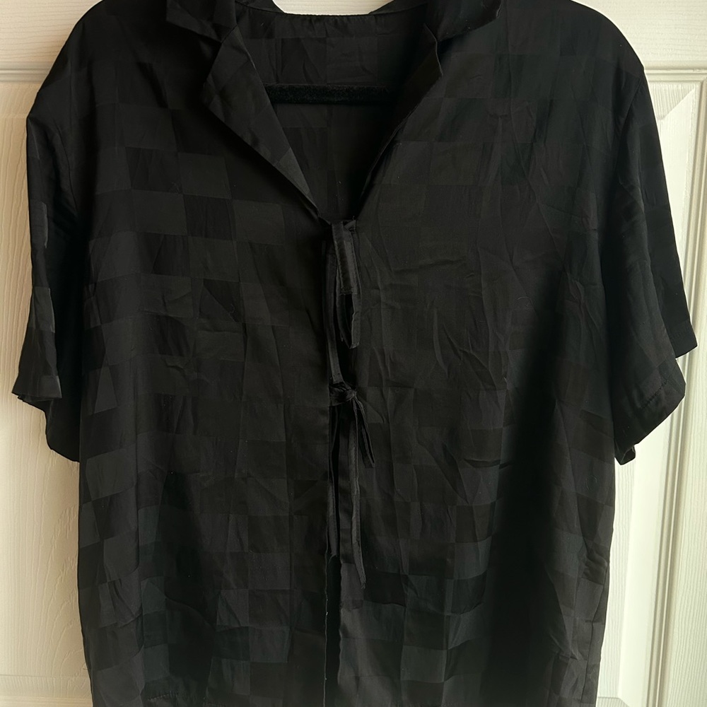 Black Checkered PJ Set